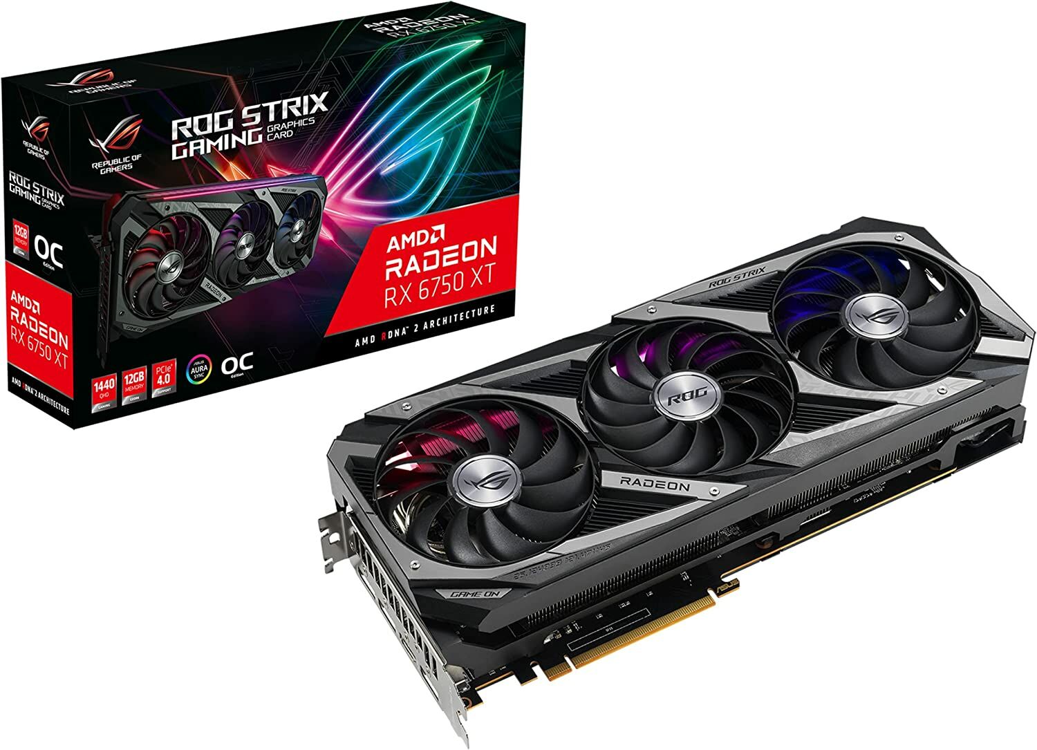 ASUS ROG STRIX Radeon RX 6750 XT OC ARGB 12GB GDDR6 192 Bit Ekran Kartı