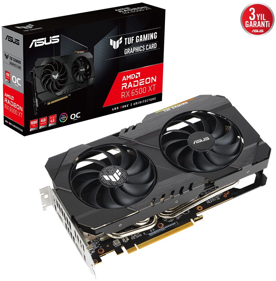 ASUS TUF GAMING Radeon RX 6500 XT OC 4GB GDDR6 64 Bit Ekran Kartı