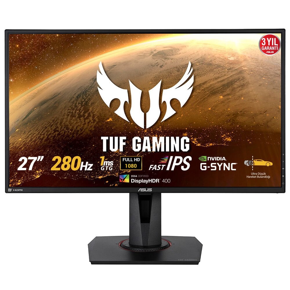 ASUS 27 VG279QM 280Hz 1ms 2xHDMI DP HDR IPS FHD ELMB-sync G-sync Gaming Monitör