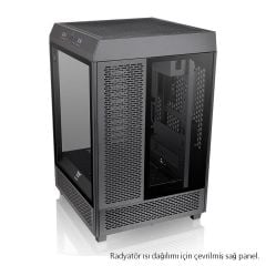 Thermaltake The Tower 500 TG Tempered Glass Black Edition USB 3.2 Mid Tower Kasa