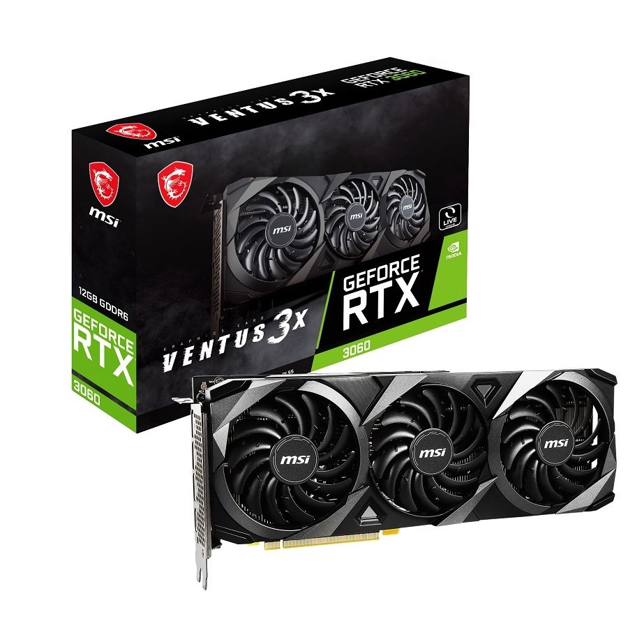 MSI GeForce RTX 3060 VENTUS 3X 12GB GDDR6 192 Bit LHR Ekran Kartı
