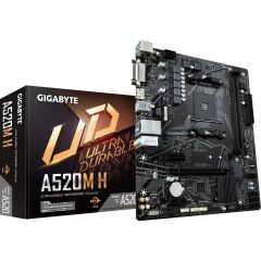 GIGABYTE A520M-H 4266Mhz(OC) DDR4 Soket AM4 M.2 DVI HDMI mATX Anakart