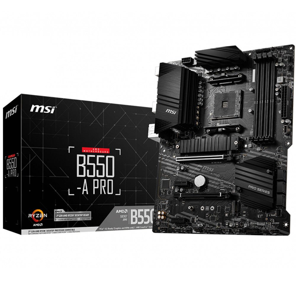 MSI B550-A PRO 4400MHz(OC) DDR4 Soket AM4 M.2 HDMI DP ATX Anakart