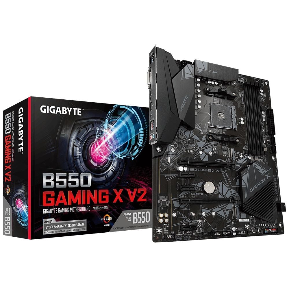 GIGABYTE B550 GAMING X V2 4400MHz(OC) DDR4 Soket AM4 M.2 HDMI DVI-D ATX Anakart