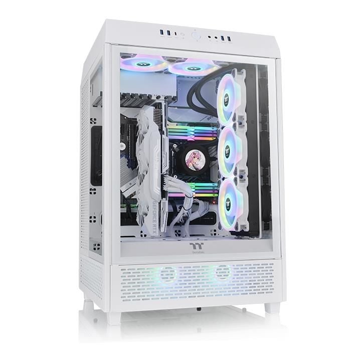 Thermaltake The Tower 500 TG Tempered Glass Snow Edition USB 3.2 Mid Tower Kasa