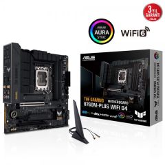 ASUS TUF GAMING B760M-PLUS WIFI D4 5333MHz(OC) DDR4 Soket 1700 M.2 HDMI DP mATX Anakart