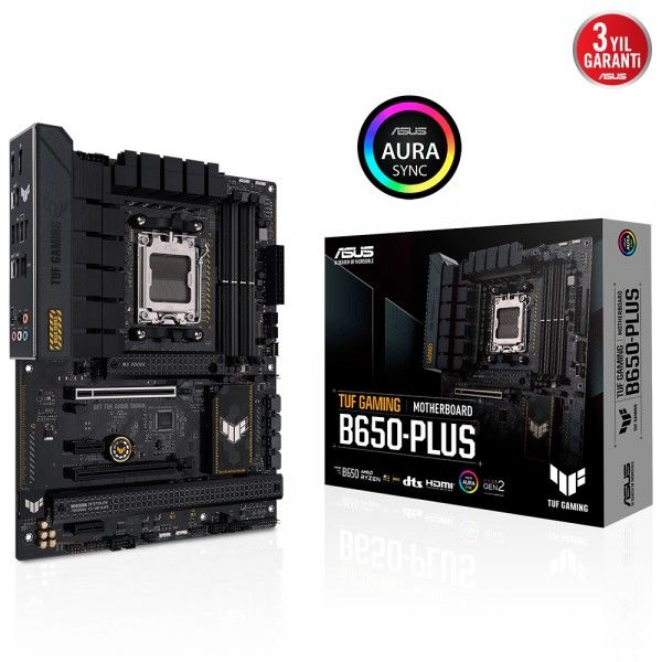 ASUS TUF GAMING B650-PLUS 6400MHz(OC) DDR5 Soket AM5 M.2 HDMI DP ATX Anakart