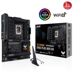 ASUS TUF GAMING B760-PLUS WIFI D4 5333MHz(OC) DDR4 Soket 1700 M.2 HDMI DP ATX Anakart