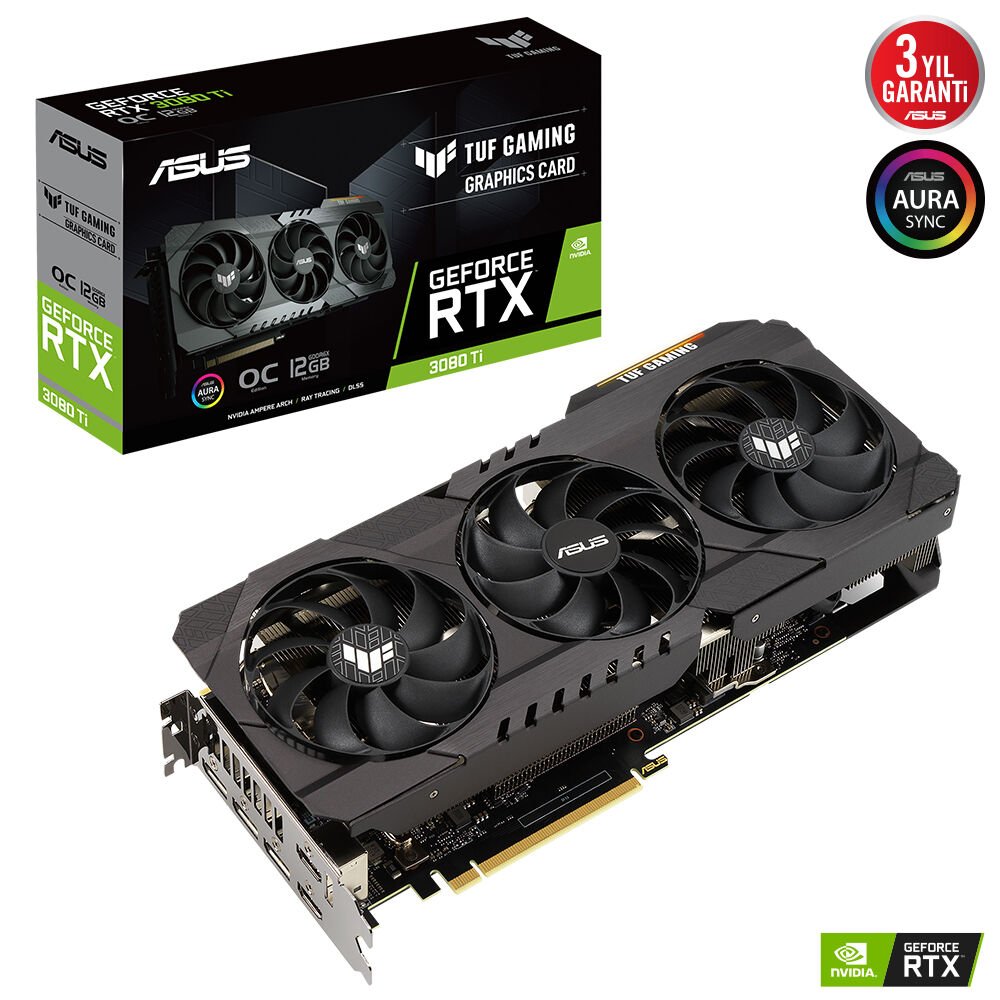 ASUS TUF GAMING GeForce RTX 3080 Ti OC 12GB GDDR6X 384 Bit LHR Ekran Kartı