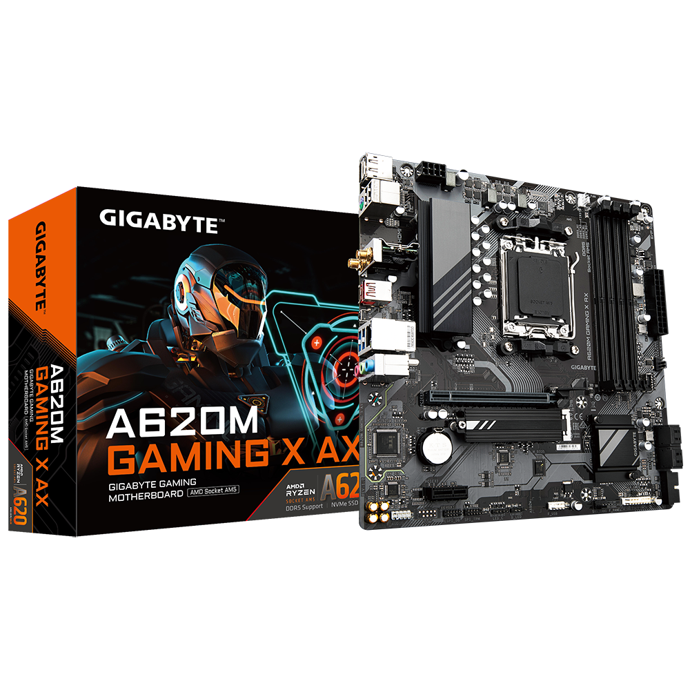 GIGABYTE A620M GAMING X 6400MHz(OC) DDR5 Soket AM5 M.2 HDMI DP mATX Anakart