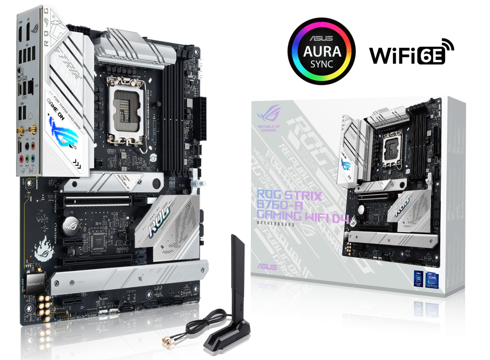 ASUS ROG STRIX B760-A GAMING WIFI D4 5333MHz(OC) DDR4 Soket 1700 M.2 HDMI DP ATX Anakart