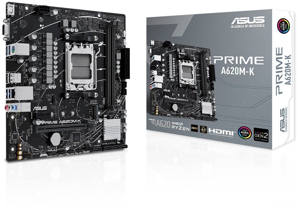 ASUS PRIME A620M-K 6400MHz(OC) DDR5 Soket AM5 M.2 HDMI VGA mATX Anakart