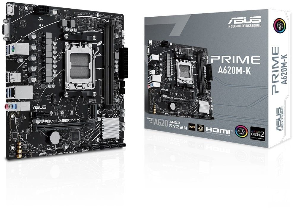 ASUS PRIME A620M-K 6400MHz(OC) DDR5 Soket AM5 M.2 HDMI VGA mATX Anakart